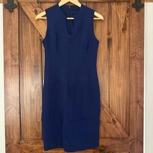 White House Black Market Elegant Navy Blue Sleeveless Dress Small